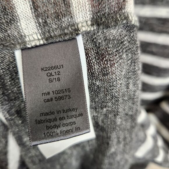 John Varvatos Short Sleeve Stiriped Linen Burnout Henley Tee XL - Picture 7 of 7